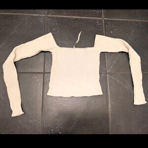 Are You Am I Minka Long Sleeve Top White M